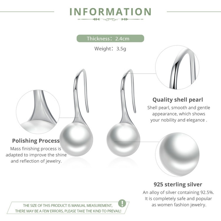 925 Sterling Silver Elegant Drop Earrings for Women 925 Sterling Silver Elegant Drop Earrings for Women