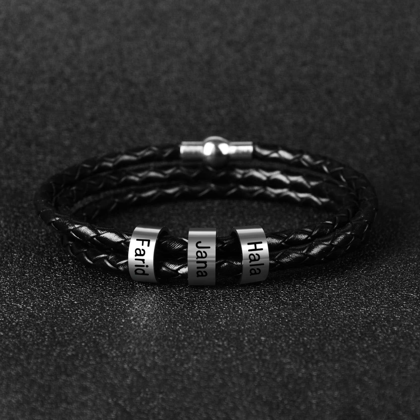 Men's Personalized Leather Bracelet Men's Personalized Leather Bracelet