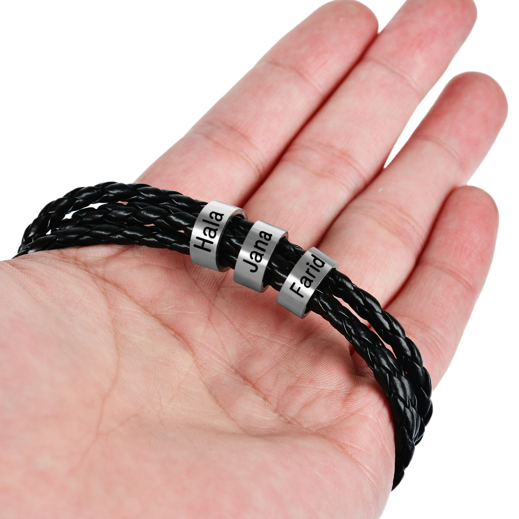 Men's Personalized Leather Bracelet Men's Personalized Leather Bracelet
