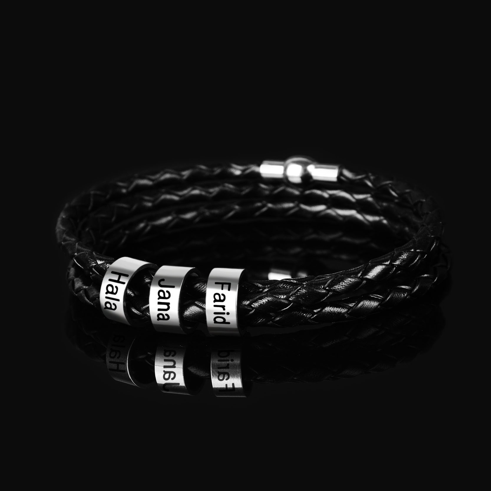 Men's Personalized Leather Bracelet Men's Personalized Leather Bracelet