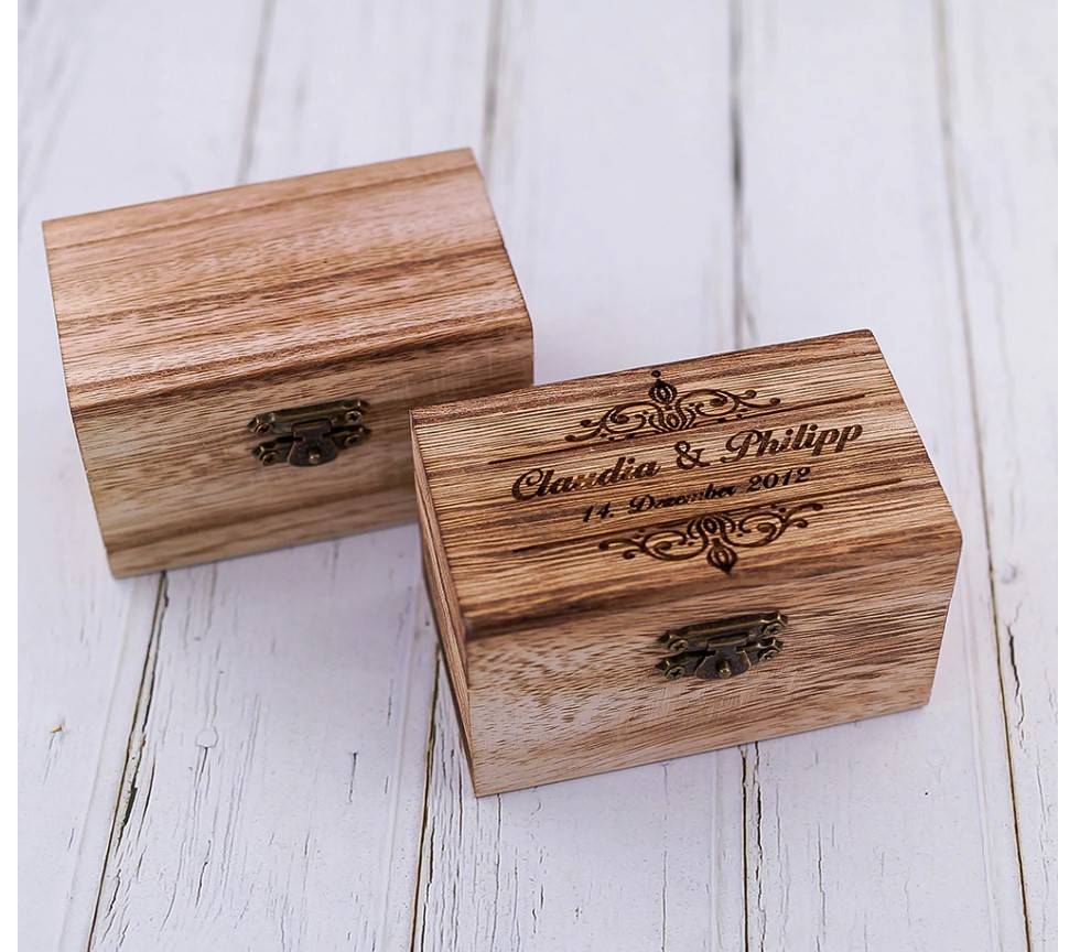 Personalized Wooden Ring Box
