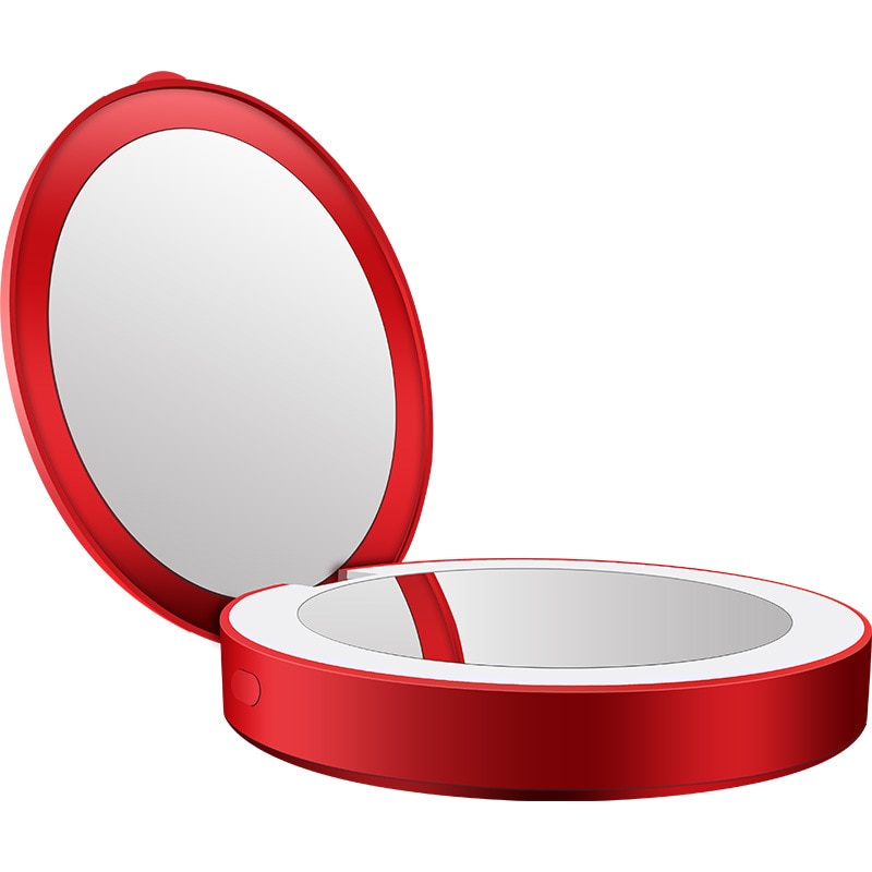 Portable Round Makeup Mirror with LED Light and Powerbank Portable Round Makeup Mirror with LED Light and Powerbank