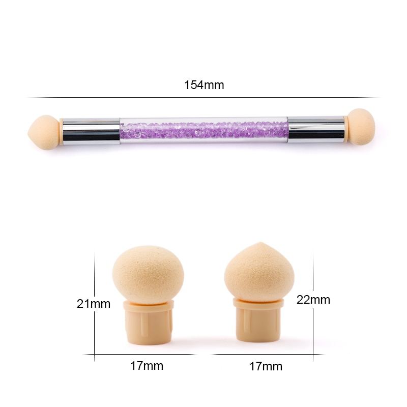 Double-headed Gradient Color Nail Art Brush